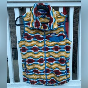 Patagonia Women’s Medium Synchilla Snap-T Fleece Zip-Up Wild Desert Aztec Vest